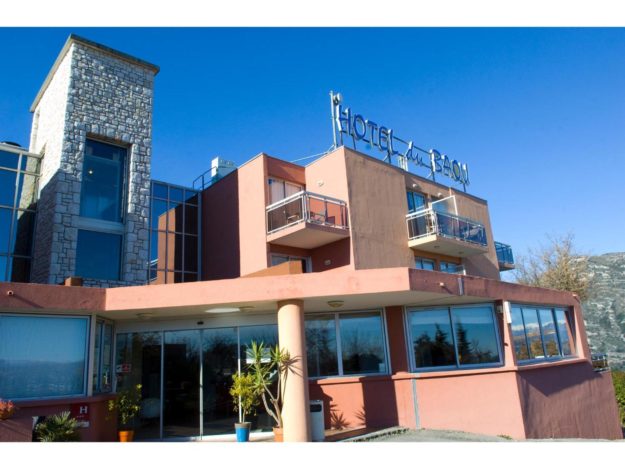 Hotel Du Baou La Gaude Bagian luar foto