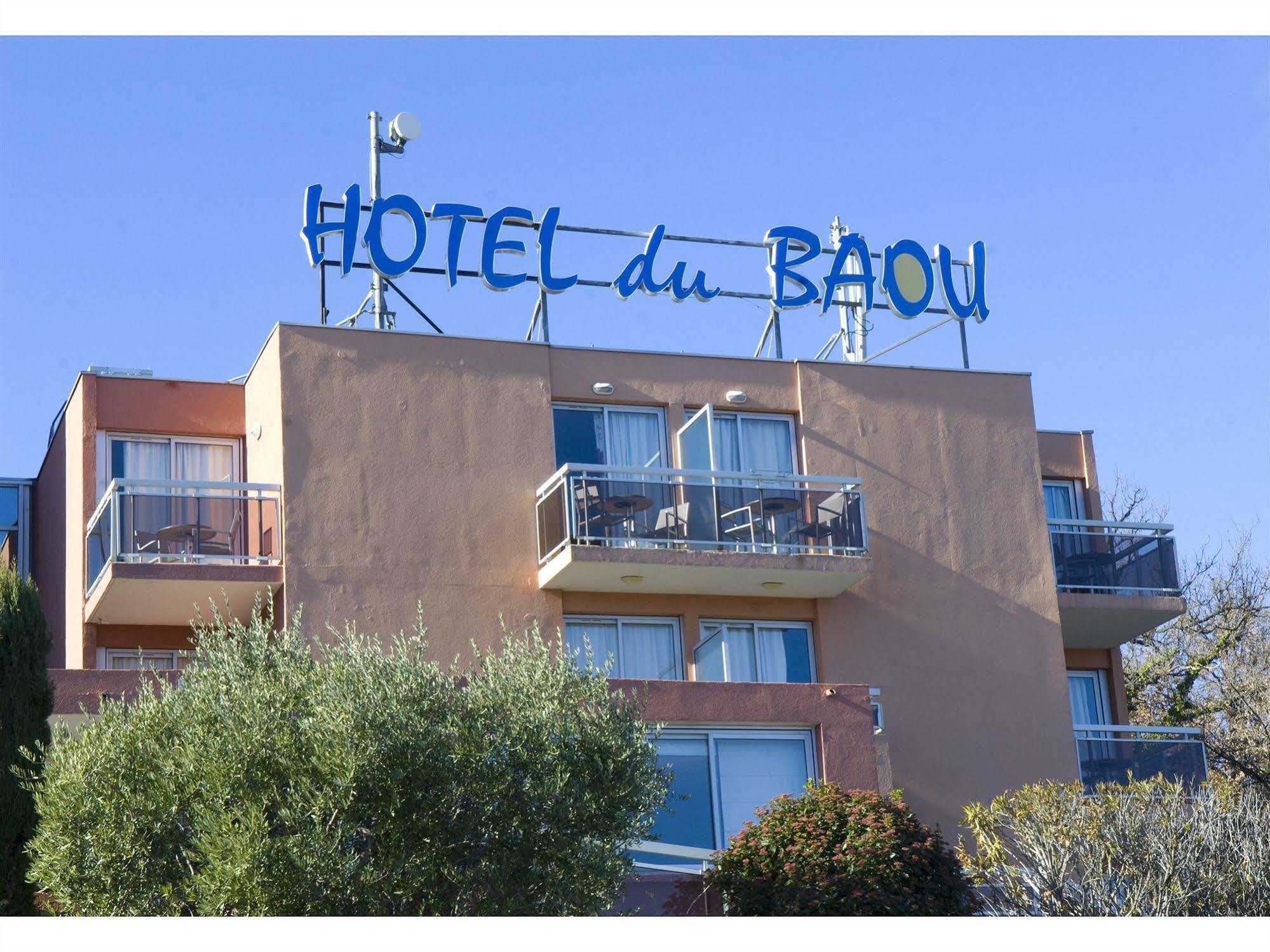 Hotel Du Baou La Gaude Bagian luar foto